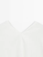 Flowing linen cape shirt - Studio