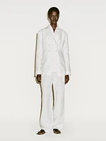 Blazer cache-cœur moulant en lin - Limited Edition