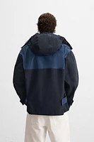 PARKA COLOR BLOCK CAPUCHE