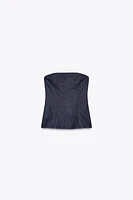 TOP BANDEAU EN DENIM TRF