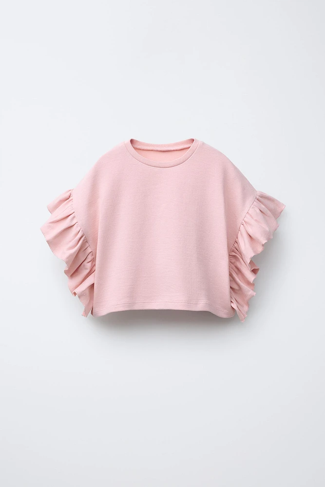 RUFFLED T-SHIRT