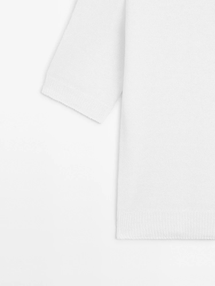 Pull en maille oversize à col polo