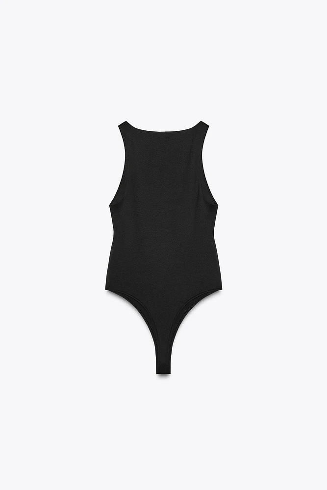 POLYAMIDE HALTER BODYSUIT