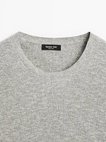 T-shirt manches courtes maille moulinée