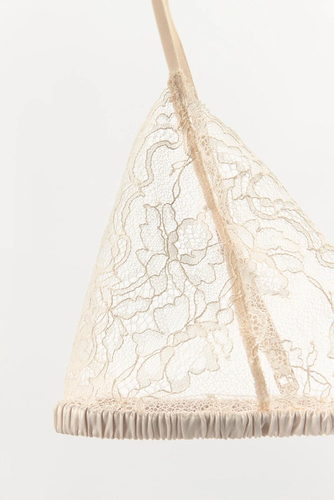 BRALETTE TRIANGLE BIMATIÈRE DENTELLE
