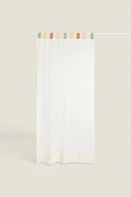 MEDIUM OPACITY COTTON MUSLIN CURTAIN