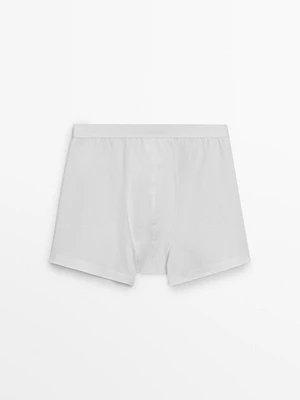 Boxer uni en coton mélang
