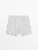 Boxer uni en coton mélang