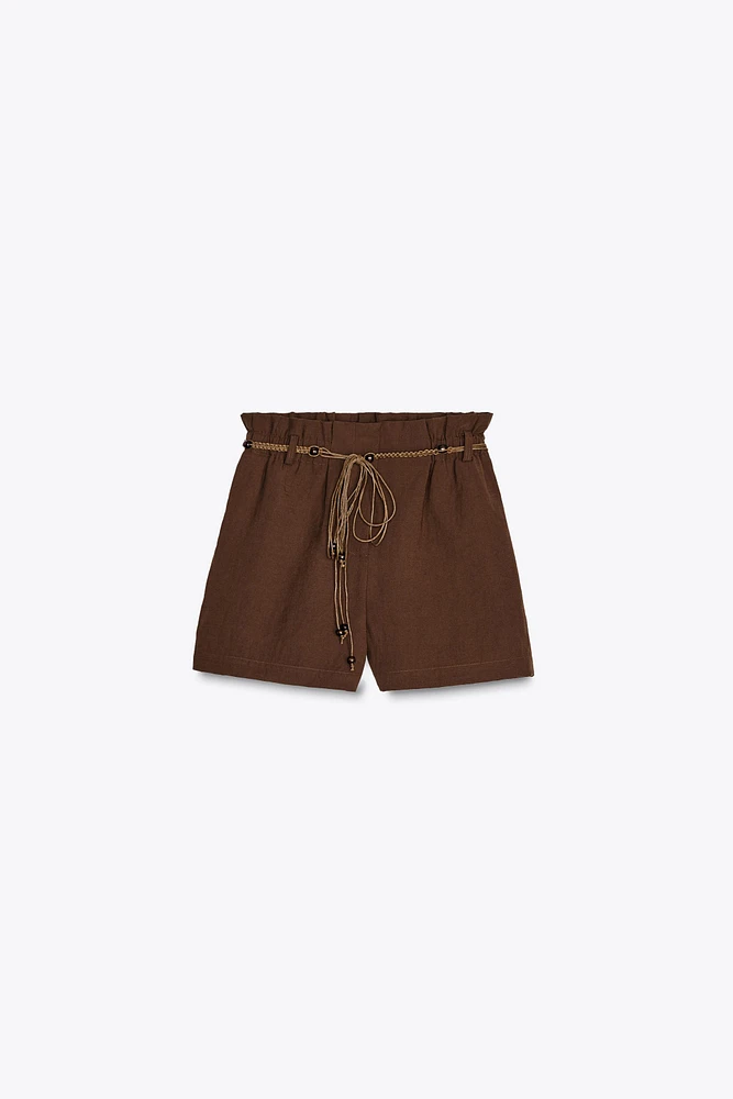 BERMUDA CEINTURE FANTAISIE