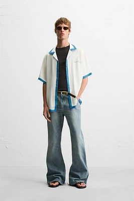 PRINTED SATIN SHIRT