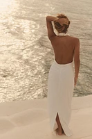 ROBE LONGUE HALTER DOS NU