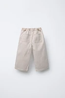 STRIPED TWILL PANTS