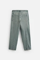 SEAMED BAGGY FIT JEANS