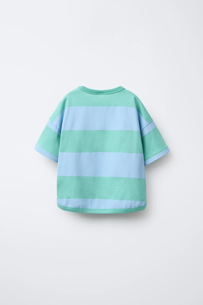 T-SHIRT À RAYURES ET IMPRIMÉ FRAISE