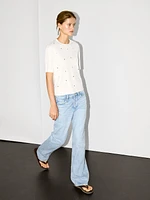 T-shirt oversize avec œillets
