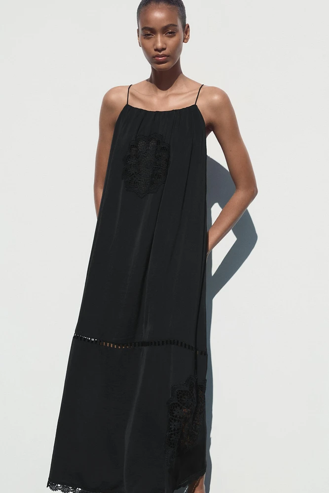 EMBROIDERED VOLUMINOUS MIDI DRESS