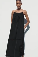 EMBROIDERED VOLUMINOUS MIDI DRESS