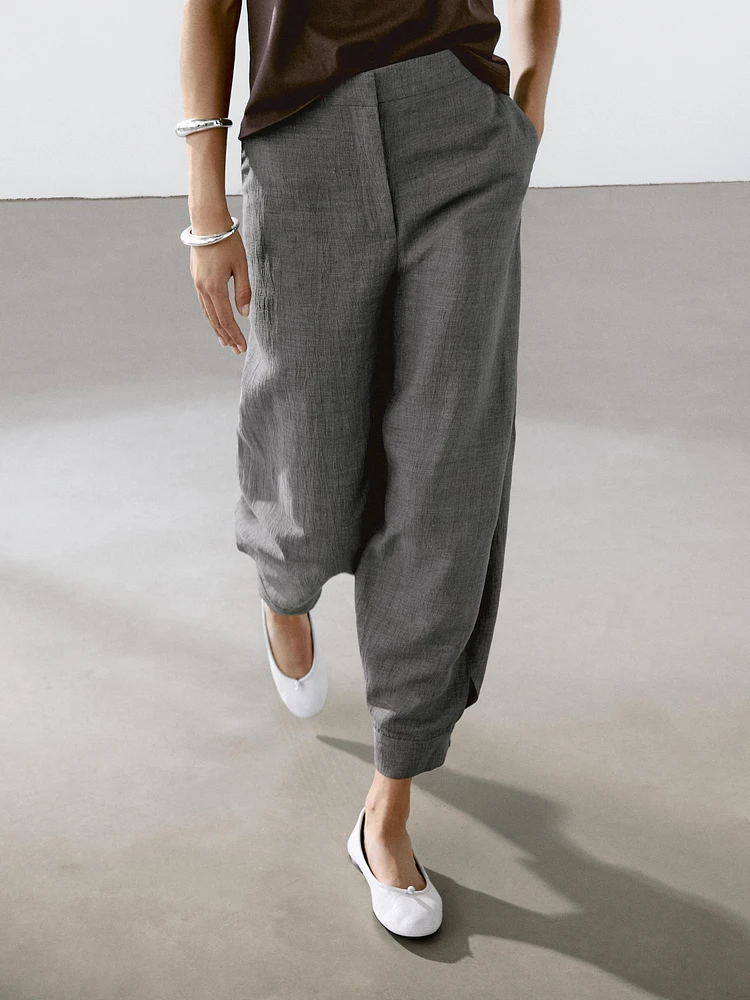 Pantalon balloon boutons