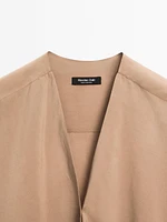 Blouse fluide satinée