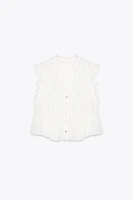 CHEMISE BRODÉE À VOLANTS