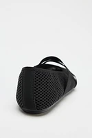 ELASTIC MESH BALLET FLATS