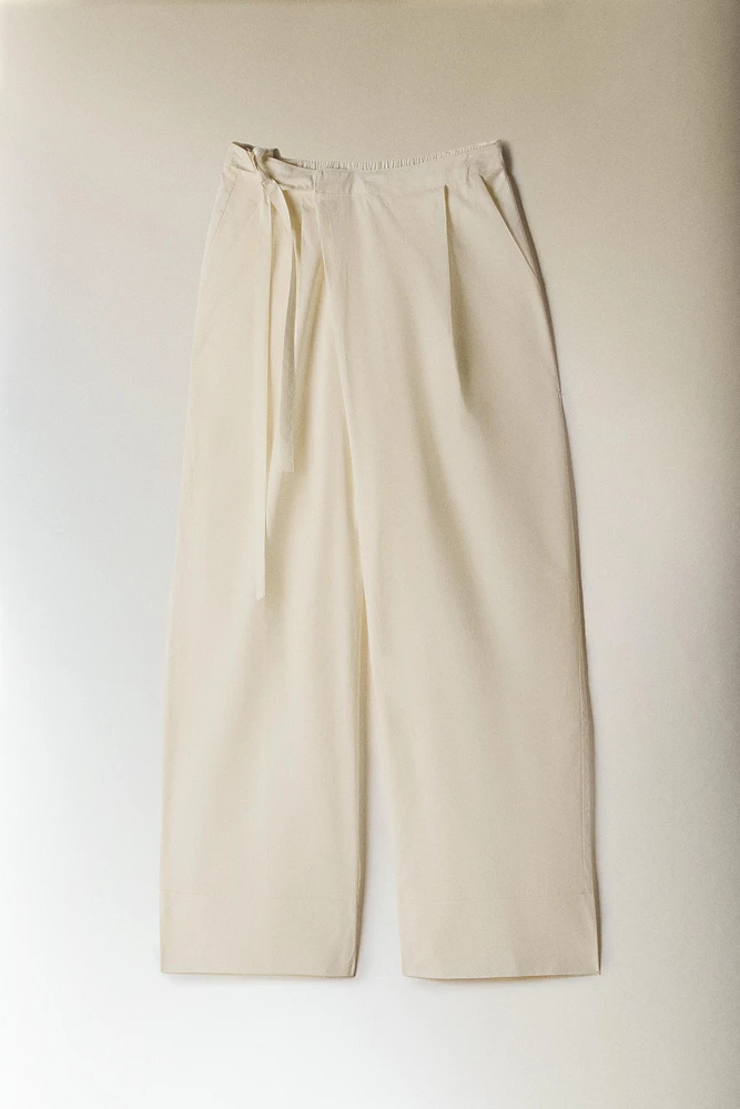 OPENWORK COTTON PANTS