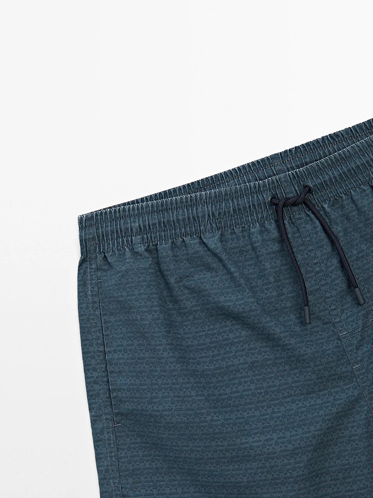 Short de bain micro-imprimé regular fit