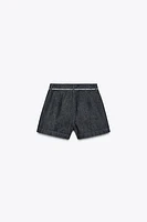 Z1975 EMBROIDERED STITCH DETAIL DENIM SHORTS