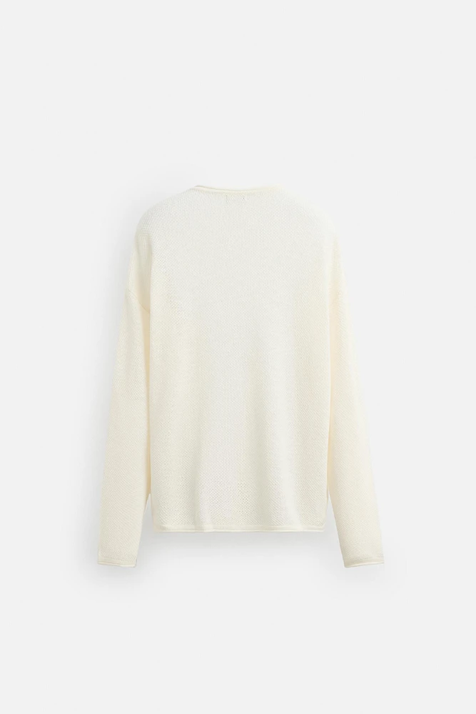 RELAXED FIT TEXTURED SWEATER