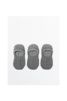 Pack of 3 pairs no-show cotton blend socks
