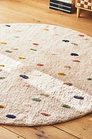 TAPIS ENFANT COTON POIS MULTICOLORES