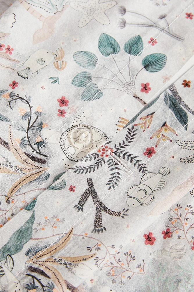 DRAP DE DESSUS ENFANT IMPRIMÉ MARIN