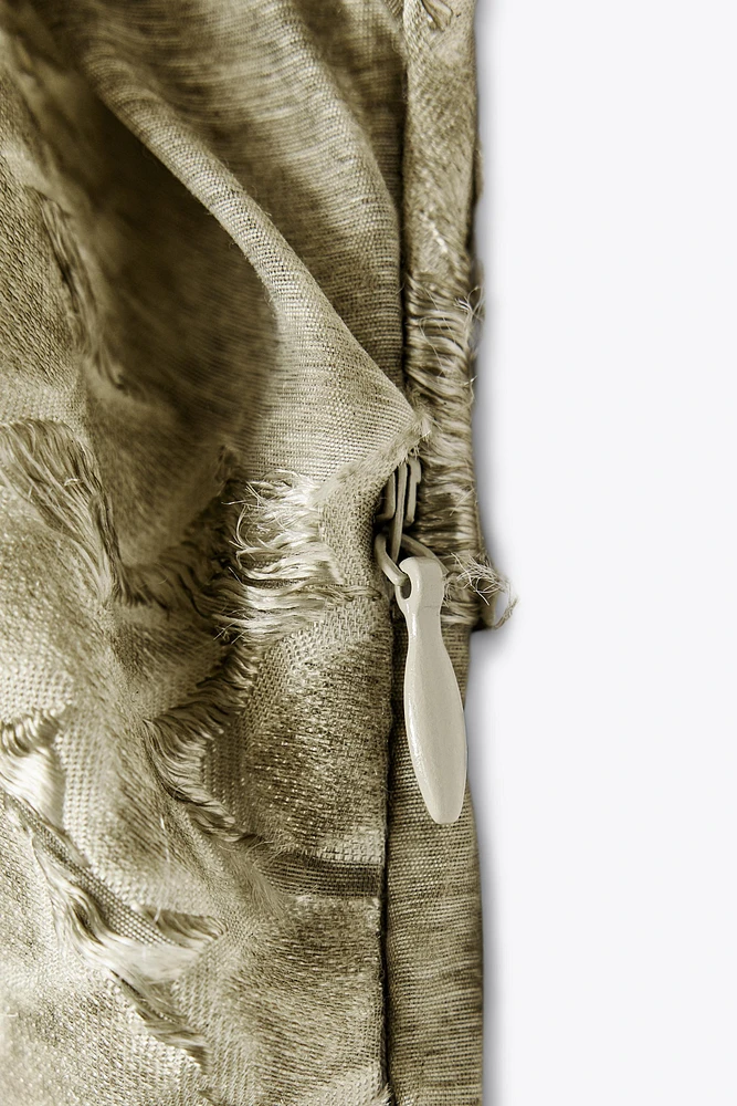 TEXTURED DRAPED DRESS