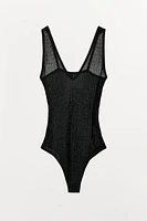 BODY EN MAILLE PLISSÉE
