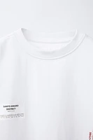 TEXT AND LABEL T-SHIRT