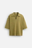 STRIPED RELAXED FIT POLO SHIRT