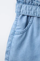BERMUDA EN DENIM FLUIDE