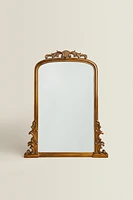 GOLDEN WOODEN WALL MIRROR