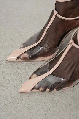 CHAUSSURES OUVERTES À L'ARRIÈRE EN VINYLE