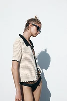 TOP COL POLO CROCHET
