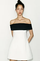 ROBE BUSTIER EN MATIÈRES VARIÉES