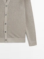 100% linen knit cardigan