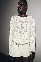 CROCHET BUTTON JACKET