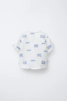 CHEMISE STRUCTURE POISSONS BRODÉS