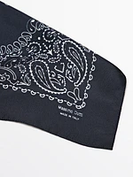 Paisley print 100% silk bandana