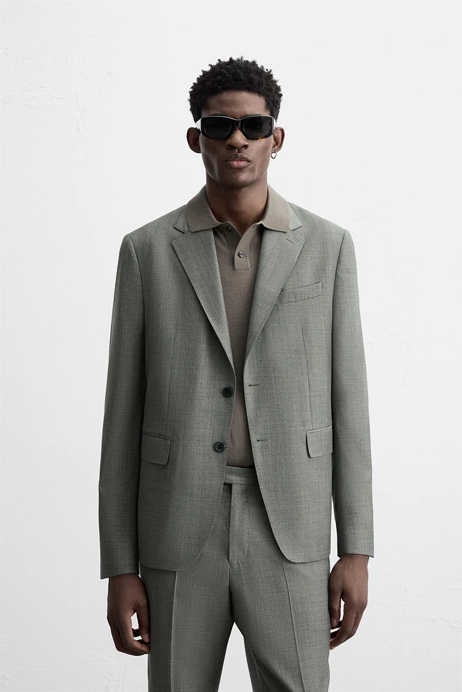 BLAZER COSTUME STRUCTURÉ 100 % LAINE