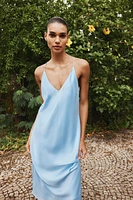 ROBE MIDI SATINÉE STYLE LINGERIE