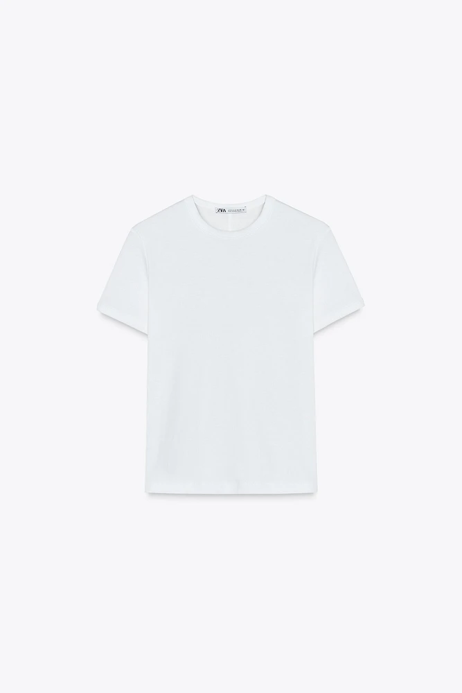 BACK SEAMED T-SHIRT