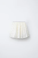 TULLE FLORAL SKORT