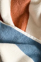 SERVIETTE DE BAIN COTON RÉVERSIBLE RAYURES